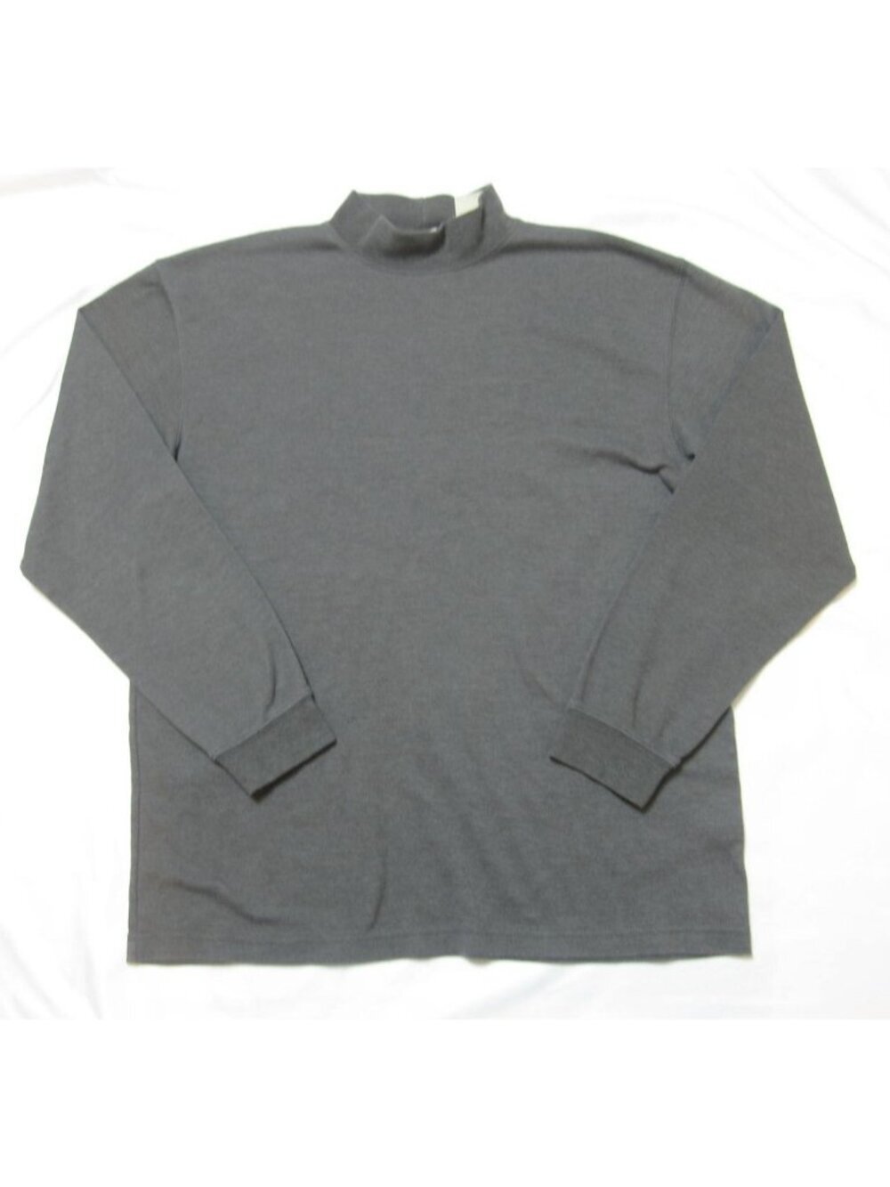 Vtg Y2K St. John's Bay Mock Neck Shirt Charcoal Gray  Normcore Size M (M300)